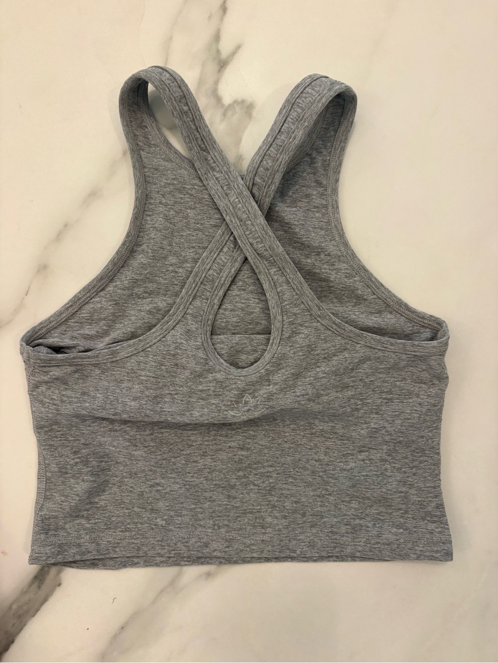 Beyond Yoga Heather Grey Racerback Crop Tank - Picture 2 of 3